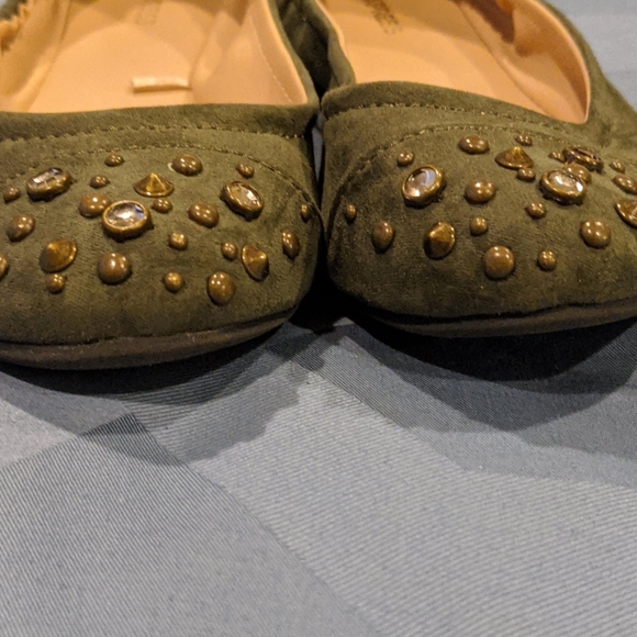 Olive green Express flats - Picture 5 of 5